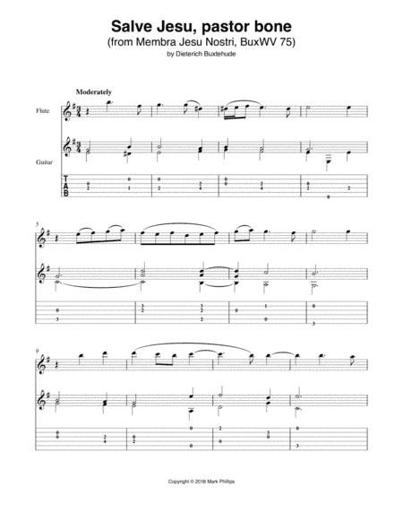 Salve Jesu, pastor bone (from Membra Jesu Nostri, BuxWV 75) (arr. Mark Phillips)
