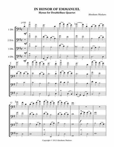 In Honor of Emmanuel Double Bass Quartet