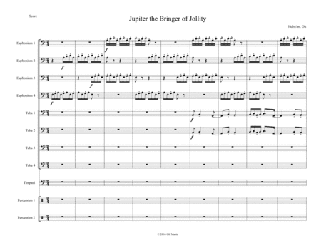 Jupiter from The Planets arranged for tuba ensemble with percussion (arr. Tim Olt)