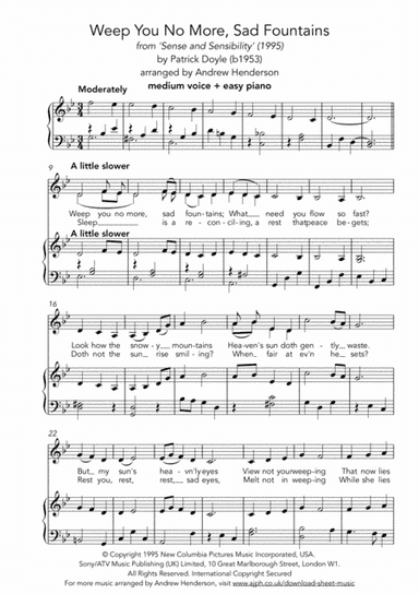 Weep You No More Sad Fountains (arr. Andrew Henderson)
