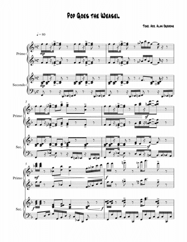 Piano Duet - Pop Goes the Weasel (arr. Alan Ogborne)