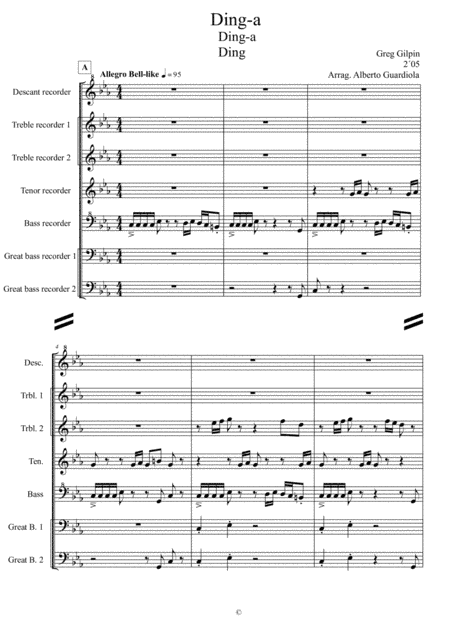 Ding-a Ding-a Ding (arr. A. Guardiola)