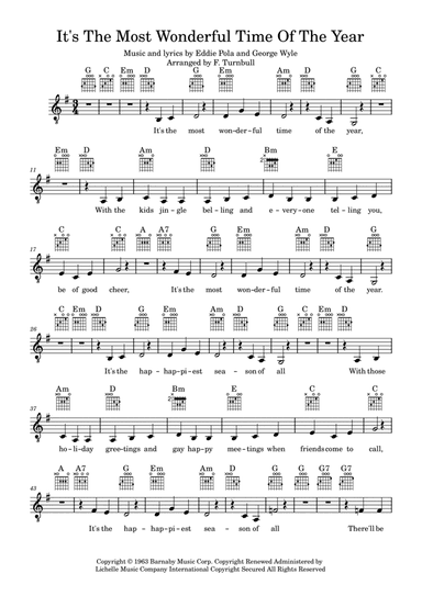 The Most Wonderful Time Of The Year (arr. F. Turnbull)