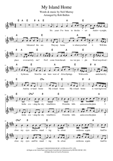 My Island Home (arr. Rob Bullen)