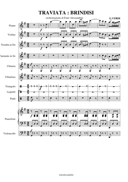 Traviata: Brindisi (arr. Ester Alessandrini)