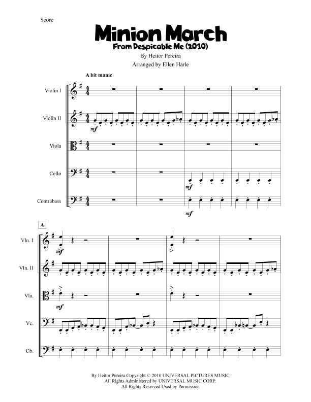 Minion March (arr. Ellen Harle)