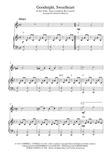 Goodnight Sweetheart (arr. Kaiserin Rebecca)