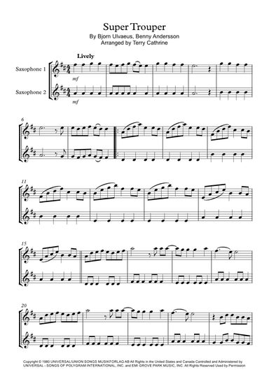 Super Trouper (arr. Terry Cathrine)