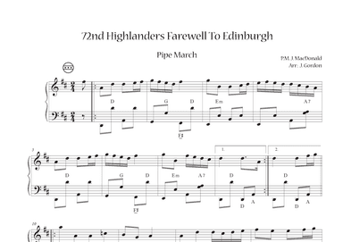 72nd Highlanders Farewell To Edinburgh (arr. Julia Gordon)