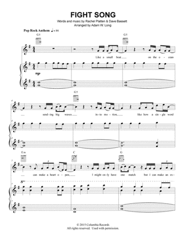 Fight Song (arr. Adam W. Long)