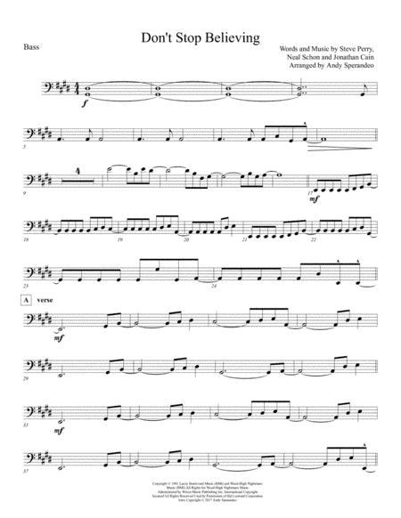Don't Stop Believin' (arr. Andy sperandeo)