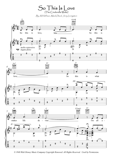 So This Is Love (arr. PianoSheetNow)
