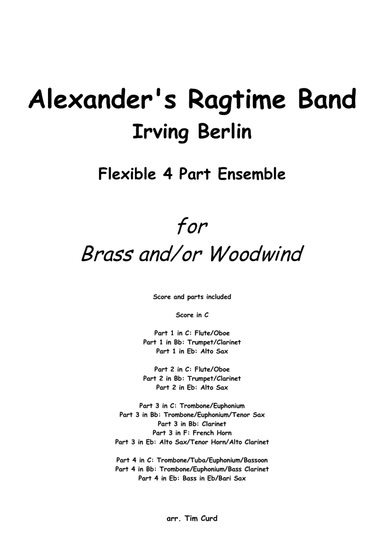 Alexander's Ragtime Band (arr. Tim Curd)