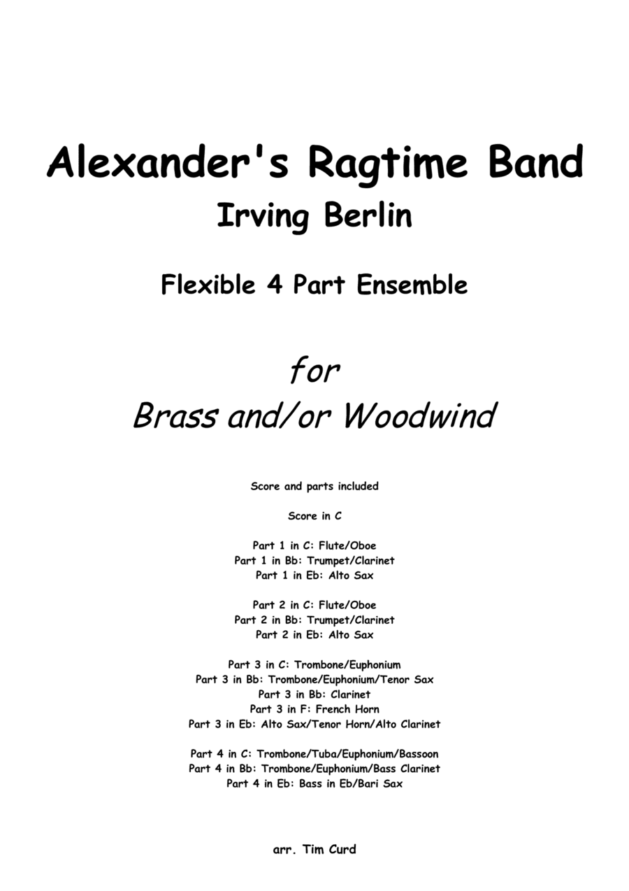 Alexander's Ragtime Band (arr. Tim Curd)