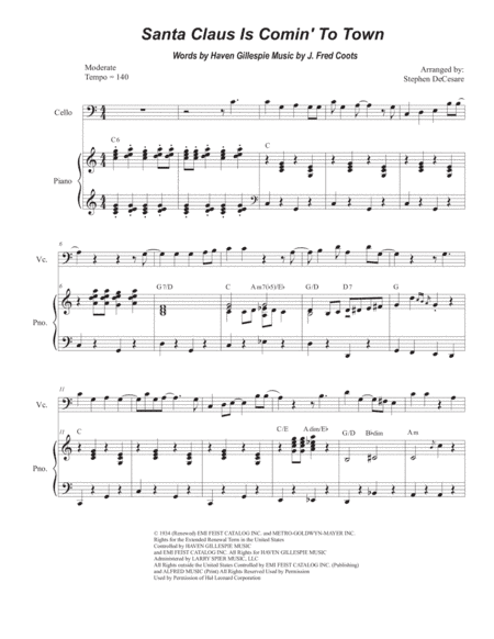 Santa Claus Is Comin' To Town (arr. Stephen DeCesare)