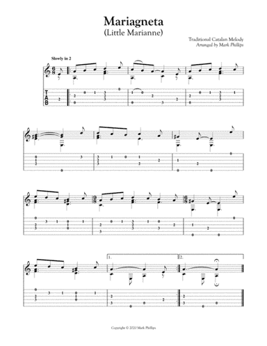 Mariagneta (Little Marianne) (arr. Mark Phillips)