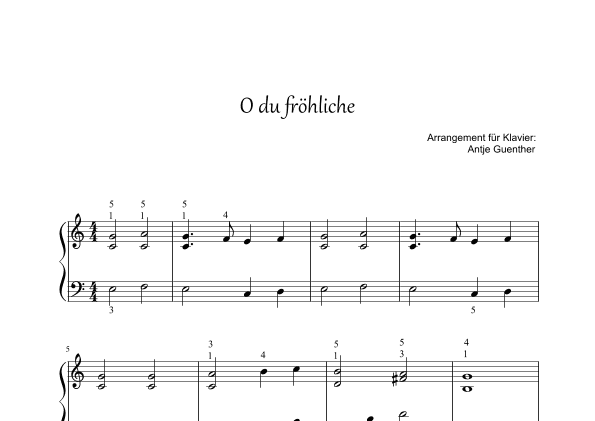 O du froehliche (arr. Antje Günther)