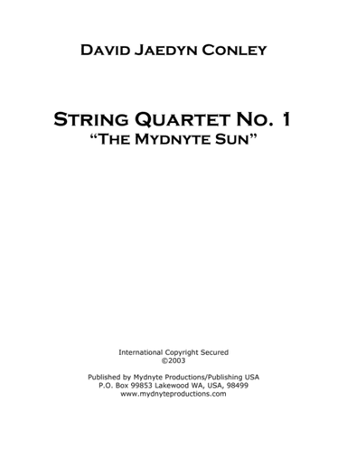 String Quartet No. I, The Mydnyte Sun