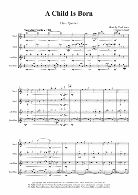 A Child Is Born (arr. Thomas H. Graf)
