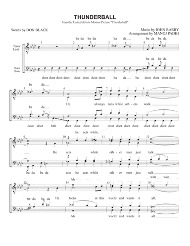 Thunderball (arr. Manoj Padki)