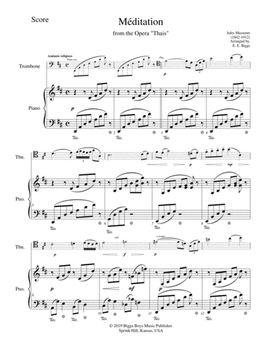 "Méditation" from the opera Thaïs (arr. E. E. Biggs)