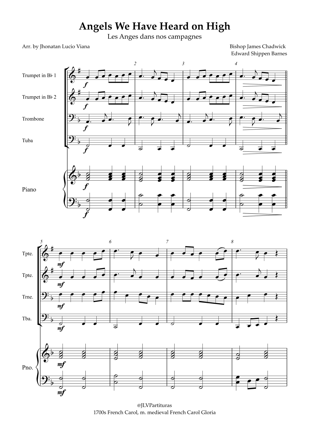 Angels We Have Heard on High (arr. Jhonatan Lucio Viana)