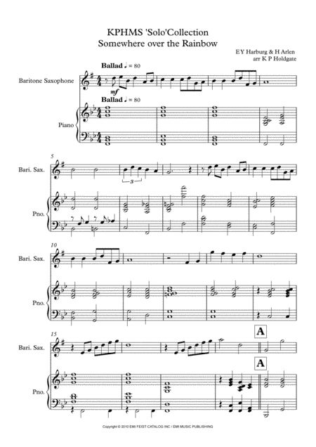 Over The Rainbow (arr. Kevin P Holdgate)