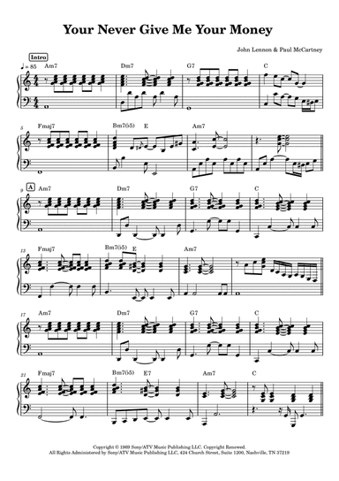 You Never Give Me Your Money (arr. Anacrusa)