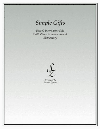 Simple Gifts (bass C instrument solo) (arr. Sandra Zylstra)
