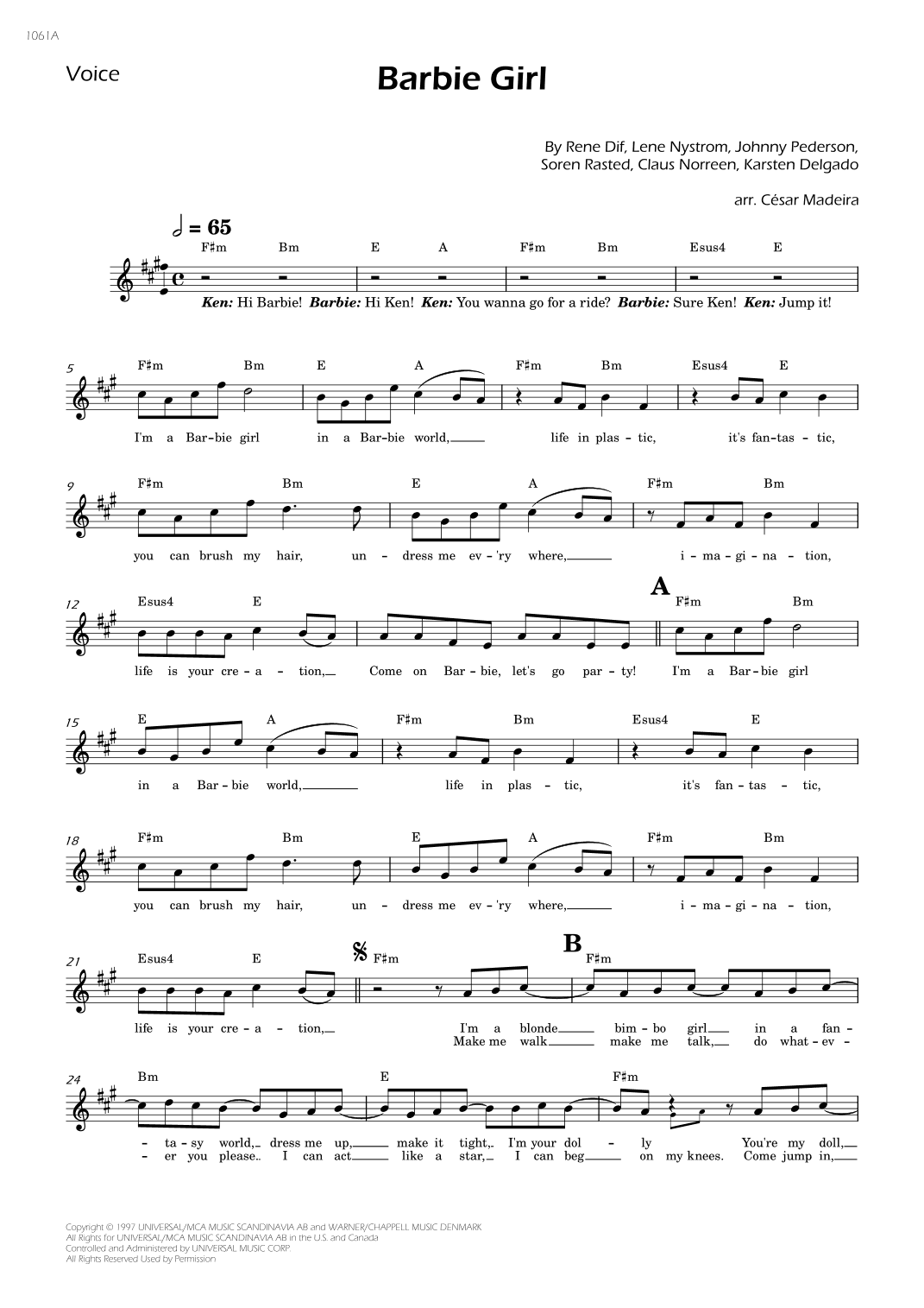 Barbie Girl (arr. César Madeira)