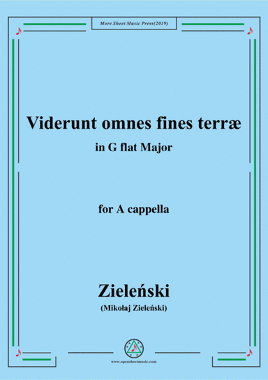 Zielenski-Viderunt omnes fines terræ,in G flat Major,for A cappella (arr. MSM)