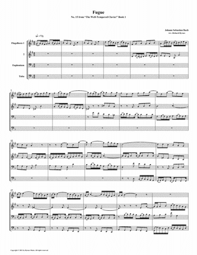 Fugue 15 from Well-Tempered Clavier, Book 1 (Conical Brass Quartet) (arr. Richard Byrnes)