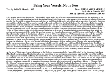 Bring Your Vessels, Not a Few (arr. Lyndell Leatherman)
