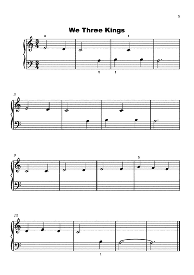 We Three Kings (Beginner Piano) (arr. Zoe Henderson)