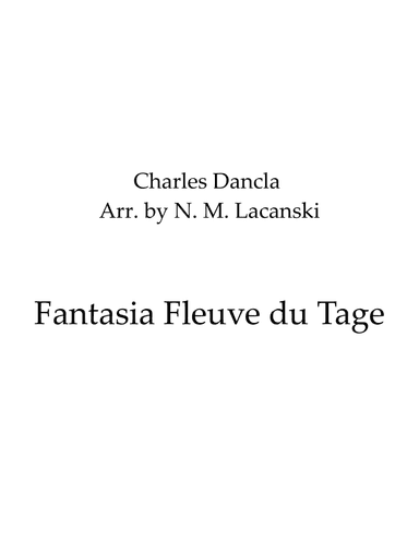 Fantasia Fleuve du Tage (arr. Nick Lacanski)