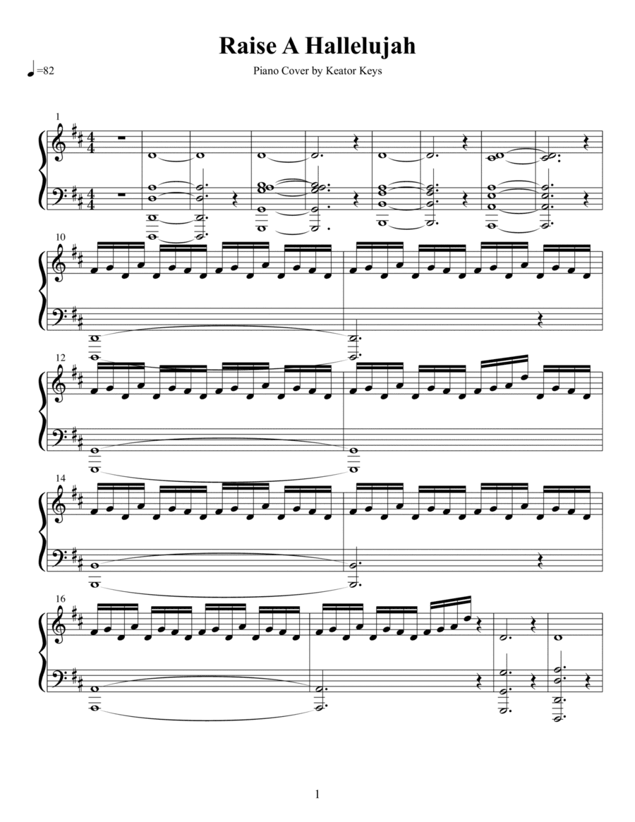 Raise A Hallelujah (arr. Keator Keys)