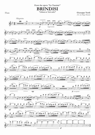 Brindisi from "La Traviata" for Flute and Piano (arr. Diego Marani)