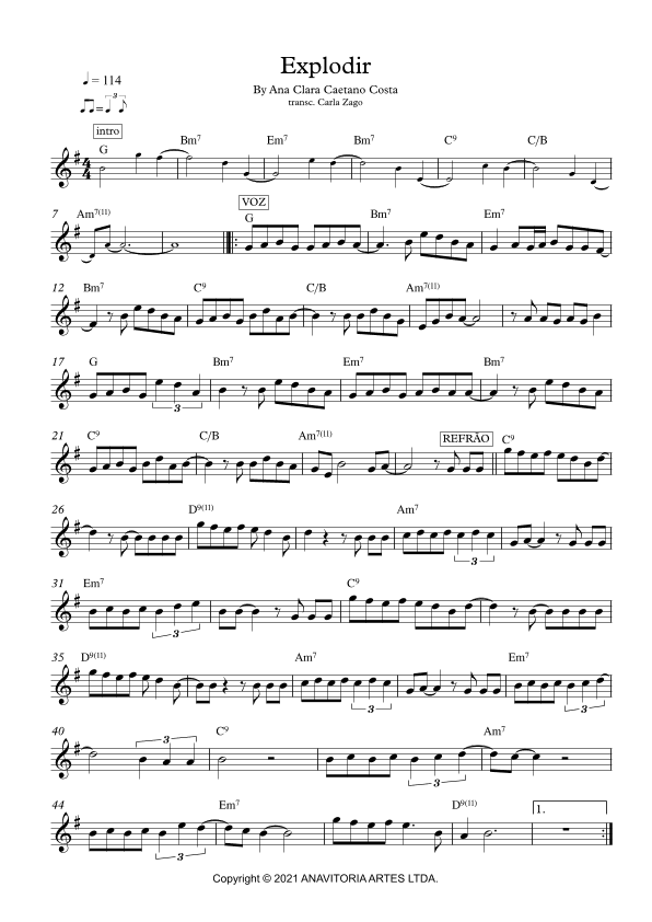 Explodir (arr. Carla Zago)