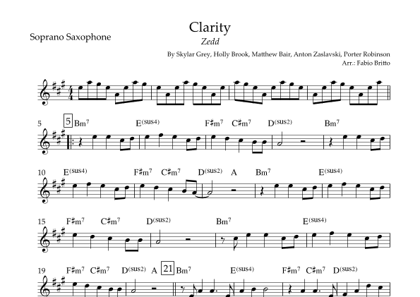 Clarity (arr. Fabio Britto)