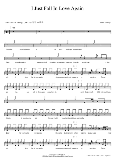 I Just Fall In Love Again (arr. COPYDRUM)