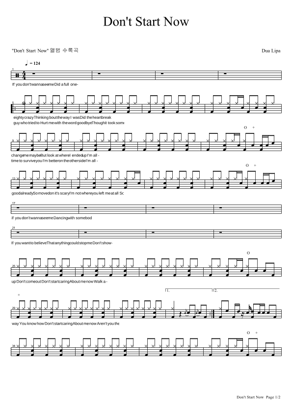 Don't Start Now (arr. COPYDRUM)