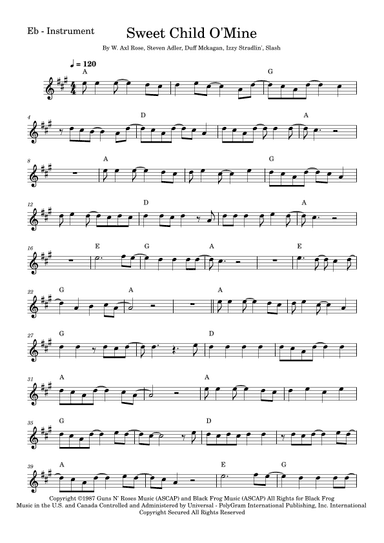 Sweet Child O' Mine (arr. Fabio Eduardo de Oliveira)