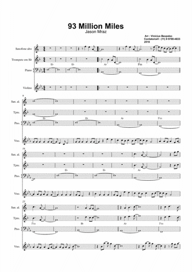 93 Million Miles (arr. vinicius silva bespalec)
