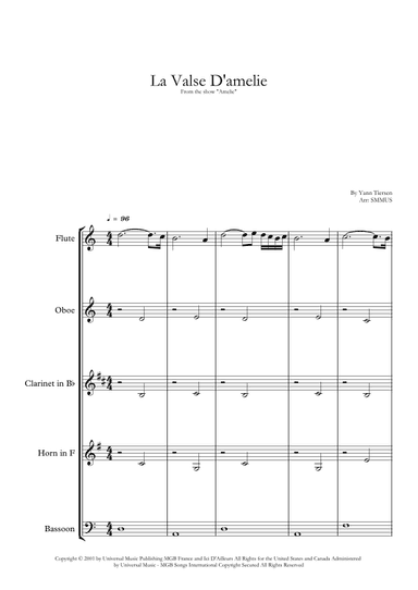La Valse D'amelie (arr. SMMUS)