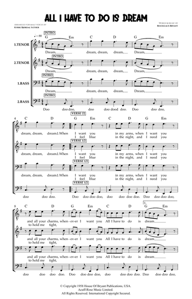 All I Have To Do Is Dream (arr. Kyrre Bjørdal Sæther)