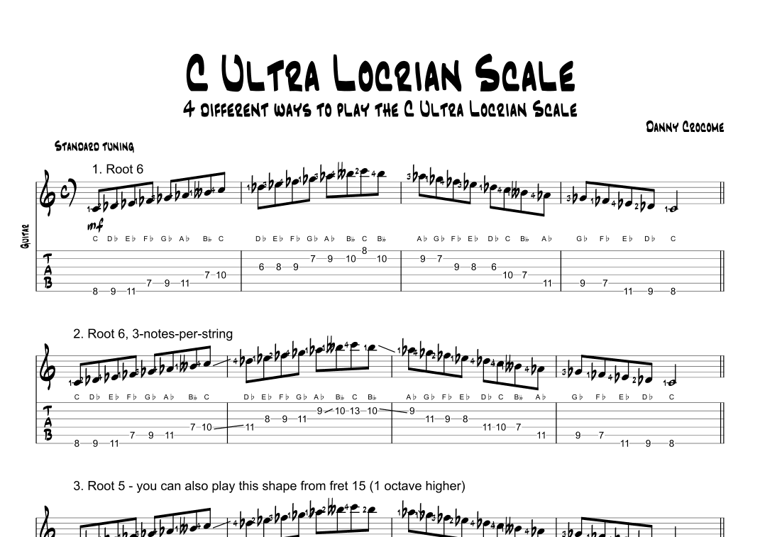 C Ultra Locrian Scale (4 Ways to Play)