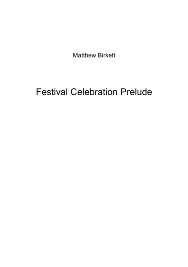 Festival Celebration Prelude (Youth Band Edition)