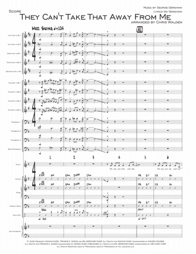 They Can't Take That Away From Me  from THE BARKLEYS OF BROADWAY  from SHALL WE DANCE (arr. Chris Walden)