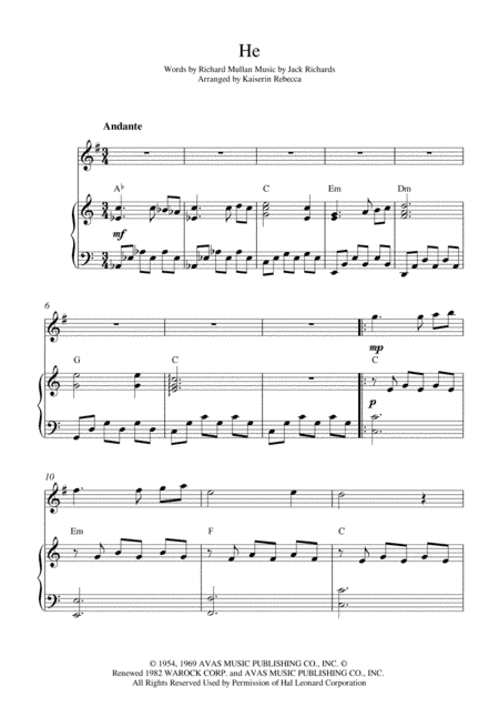 He (arr. Kaiserin Rebecca)