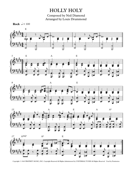 Holly Holy (arr. Louis Drummond)